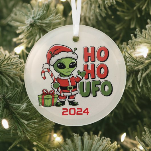 Ho Ho UFO Glas Ornament (Insitu)
