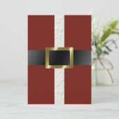 Ho Ho uitnodiging voor kerstfeestdagen (Staand voorkant)