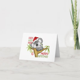 Ho Ho Vrolijk Kerstfeest Koala Kaart