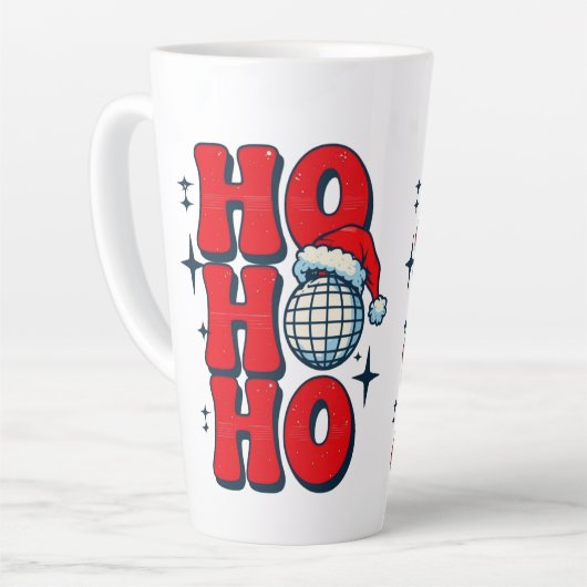 Ho ho vrolijk kerstfeest latte mok (Linkerhoek)