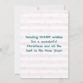 Ho ho we hebben geen sneeuw roze Santa Tropical Feestdagenkaart (Achterkant)