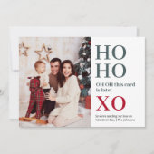 Ho Ho XO Valentijnsdag Feestdagenkaart (Voorkant)