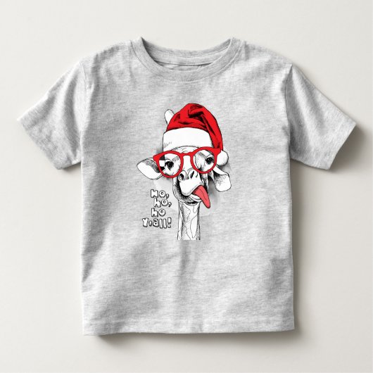 Ho Ho Y'all Giraffe Baby T-Shirts (Voorkant)
