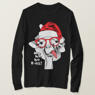 Ho Ho Y'all Giraffe Lange hoes T-shirt