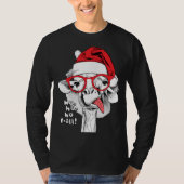 Ho Ho Y'all Giraffe Lange hoes T-shirt (Voorkant)