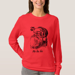 Ho hoe  Santa Claus Red Long Sleeve T-Shi T-shirt