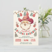 Ho Hoedown Cowboy Kerstfeestdag Kerstfeest Kaart (Staand voorkant)