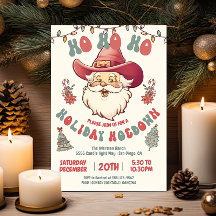 Ho Hoedown Cowboy Kerstfeestdag Kerstfeest