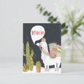 Ho-HoHo Holiday Llama Briefkaart (Staand voorkant)