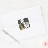 Ho-HoHo Holiday Llama Vierkante Sticker (Envelop)