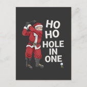 Ho Hole in One Funny Golfing Kerstmis Uitnodiging Briefkaart (Voorkant)
