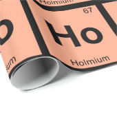 Ho - Holmium Chemistry Periodic Table Symbool Cadeaupapier (Rol Hoek)