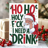 Ho Holy F*ck Grappige Kerst Feestdagen Kaart
