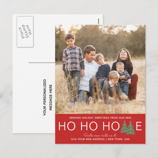 Ho Home Vakantie Verhuisaankondiging Feestdagenkaart (Voorkant / Achterkant)