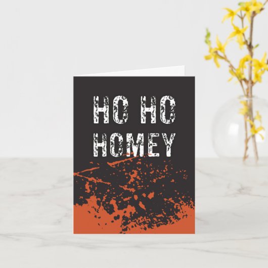 Ho Homie / Vrolijk kerstfeest Kaart (Gele Bloem)