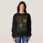 Ho Homo Kerst Gay Funny Pride Santa LGBT Ug Trui (Voorkant volledig)