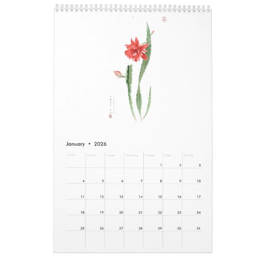 Ho Mang Hang, Botanische Art 2023 Agenda Kalender (Jan 2026)