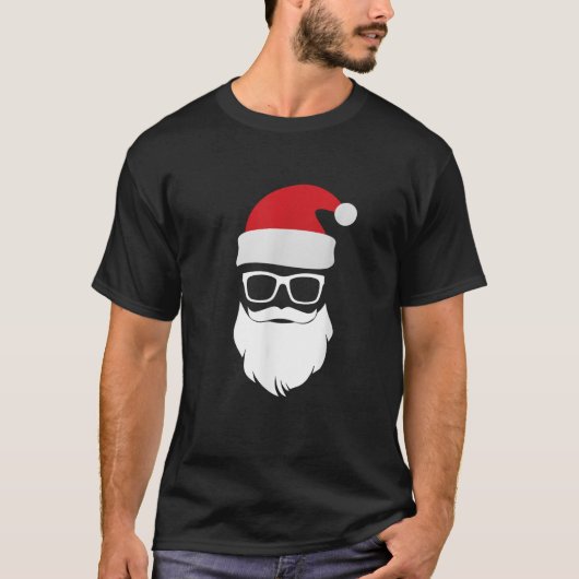 Ho Matching Sunglazen Hipster Gift Santa Hat Clau T-shirt (Voorkant)