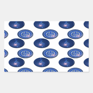 Ho´oponopono Flor de Lis y Clave de Sol Rechthoekige Sticker