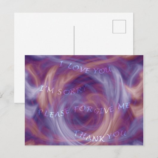 Ho' oponopono Paarse rook Briefkaart (Voorkant / Achterkant)