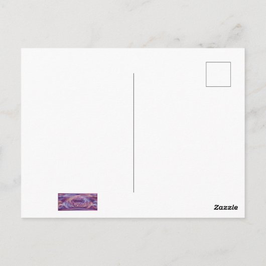 Ho' oponopono Paarse rook Briefkaart (Achterkant)