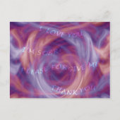 Ho' oponopono Paarse rook Briefkaart (Voorkant)
