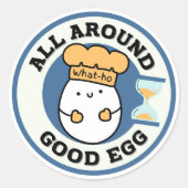 Ho, rondom Good Egg Ronde Sticker (Voorkant)