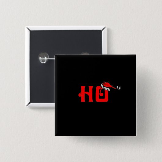 Ho Vierkante Button 5,1 Cm (Voorkant /achterkant)