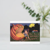 Ho! Voor een Merry Halloween Briefkaart (Staand voorkant)