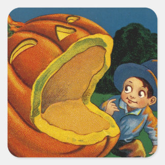 Ho! Voor een Merry Halloween Vierkante Sticker