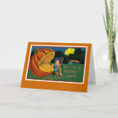 Ho! Voor Vrolijk Halloween Feestdagen Kaart (Voorkant)