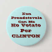 Ho votato per CLINTON Ronde Button 7,6 Cm (Voorkant)