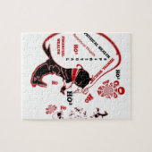 HO³ zwarte kerstman met speciale rijkdom om te doe Legpuzzel (Horizontaal)