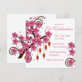 Hoa Dao Happy Nieuwjaar Kaart (Voorkant / Achterkant)