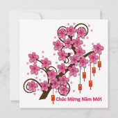 Hoa Dao Happy Nieuwjaar Kaart (Achterkant)