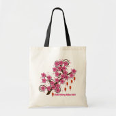 Hoa Dao Happy Nieuwjaar Tote Bag (Voorkant)