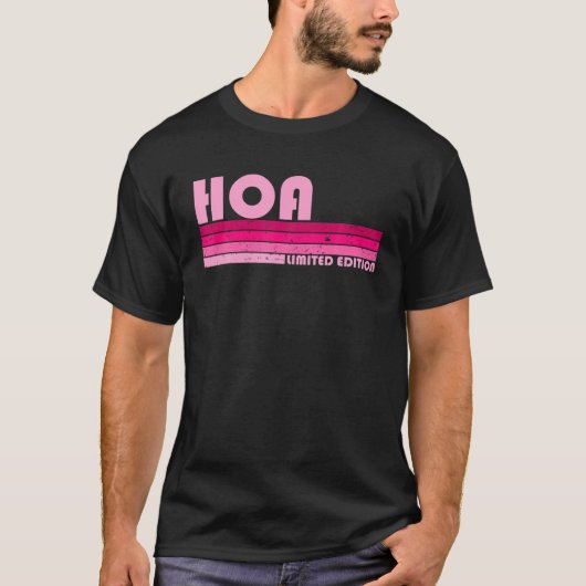 HOA Naam Persoonlijke Retro  80S 90S geboortedatum T-shirt (Voorkant)