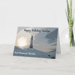 Hoad Monument, Ulverston, vuurtoren, verjaardag Kaart