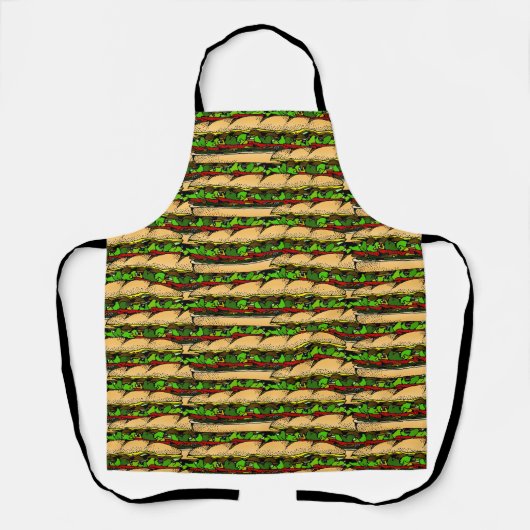 Hoagie Sandwich All-Over Print Apron Schort (Voorkant)