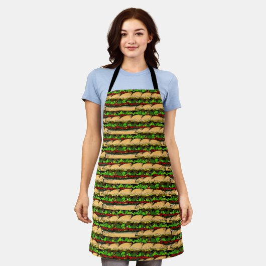 Hoagie Sandwich All-Over Print Schort (Gedragen)