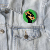 Hoagie Sandwich Guy Fist Resist Anti Trump Ronde Button 5,7 Cm (In situ)