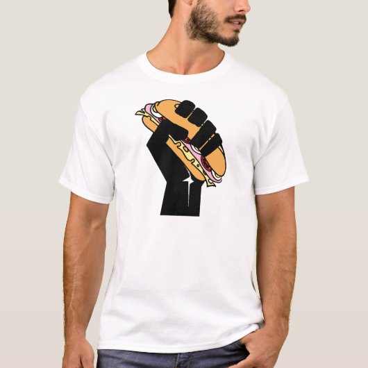 Hoagie Sandwich Guy Fist Resist Anti Trump T-shirt (Voorkant)