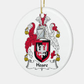 Hoare Family Crest Keramisch Ornament (Links)