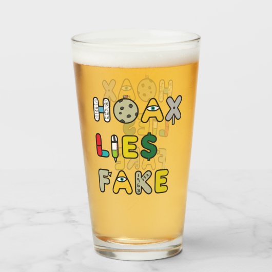 Hoax liegt nep glas (Voorkant gevuld)