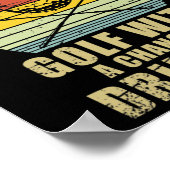 Hob Golf Golfer Golfing Cute Funny Fan  Poster (Hoek)