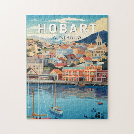 Hobart Australia Travel Art Vintage Legpuzzel (Verticaal)