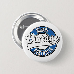 Hobart Australië vintage stijl logo Ronde Button 5,7 Cm