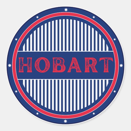 Hobart City Pride Emblem – Australian Identity Ronde Sticker (Voorkant)
