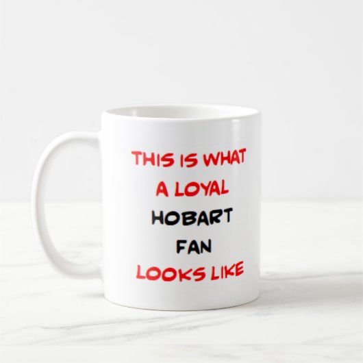 Hobart-fan, trouwe koffiemok (Links)