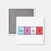 Hobart periodieke lijstnaam magnet (Voorkant / Achterkant)